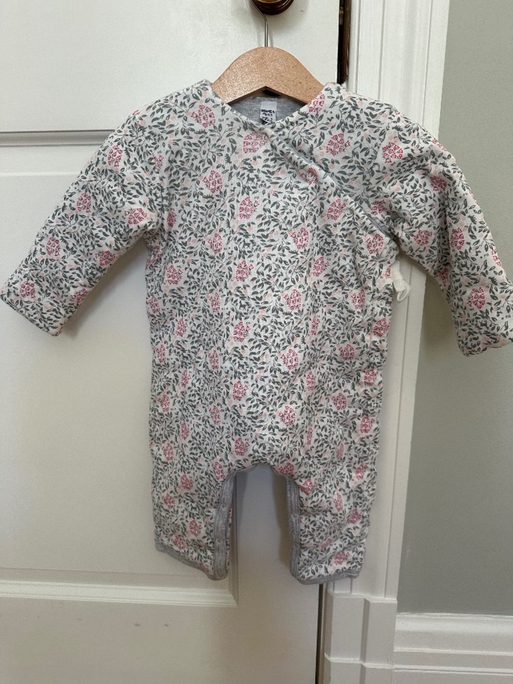 Petit Bateau Floral Lightly Padded One-Piece 12M 74cm